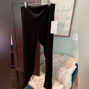 Athleta Elation Velvet Tight Legging, Black, Large